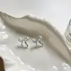 Pendientes Rosas con Lazo Estilo Dulce Diseño Único Moda Femenina Pendientes Versátiles Elegantes Joyería