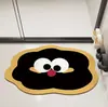 Tapete de chão de veludo com tecnologia de formato novo, tapete de porta de banheiro de desenho animado fofo, tapete de pé absorvente de secagem rápida, tapete de porta de entrada