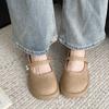 Zapatos nuevos de mujer chinos planos de perlas zapatos Mary Jane zapatos Lefu con falda zapatos de hada de viento nocturno zapatos pequeños de cuero suaves
