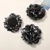 Atmósfera de Moda Retro Tela Estampada de Leopardo Camelia Accesorios para el Cabello Hechos a Mano DIY Collares Accesorios para Ropa