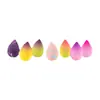 Algodón de maquillaje flocado tipo gota de agua sin látex mini huevo de maquillaje huevo de belleza mini corte oblicuo traje de esponja para polvos tipo calabaza