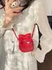 Bolsa Cruzada Linda para Niñas con Lazo de Dibujos Animados y Pony, Sobre Rojo de Año Nuevo, Bolso de Hombro Mini de Dinero de la Suerte para Niñas