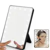Espejo de Belleza Espejo de Maquillaje LED con Luz Amazon Tiktok Espejo Plegable Nuevo Espejo de Tocador Giratorio 360 Celebridad de Internet