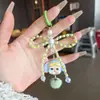 Ins Coreano Nova Menina Doce Pingente de Amor Prateado com Laço de Pérola Chaveiro Corrente de Celular Pingente para Pendurar Fone de Ouvido