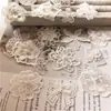 Envío Gratis Organza Flor Blanca DIY Decorativo Costura Accesorios para Ropa Encaje Tela Pegatina Parche Calcomanía para Abrigo Sombrero