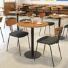 Mesa y silla de cafetería de estilo industrial vintage con combinación de leche, té, postres, repostería, pastelería, mesa y silla comerciales de tablero oceánico.