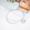 Pulseira de prata quebrada com pérolas de arroz de amor, luxo leve, design simples e nichado, nova moda 2023, pulseira para mulheres