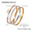Personalidad Única Nicho Estilo Retro Joyería Versátil Grabado Números Romanos Sentido del Diseño Pulsera de Acero de Titanio Enchapada en Oro con Incrustaciones de Diamantes