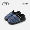 Pantuflas de Algodón con Felpa Plus para Mujer para Otoño e Invierno, Pantuflas Gruesas de Felpa Resistentes al Desgaste y Cálidas, Zapatos de Algodón con Felpa Impermeables Antideslizantes para Invierno