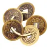 Colgante Llavero Moneda de los Cinco Emperadores de Latón: Accesorio de Moneda Pequeña de Cobre Estilo Antiguo Kangxi, Qianlong, Yongzheng, Jiaqing, Shunzhi