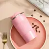 Caneca de Café de Couro de Terceira Geração Transfronteiriça, Copo Térmico de Aço Inoxidável a Vácuo de Camada Dupla, Copo de Viagem Conveniente Pintado com Spray Colorido Estilo Americano
