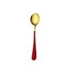 Cuchara Redonda de Acero Inoxidable Nido de Pájaro Cuchara para Revolver Café Mango Largo Almacenamiento ins Rojo de Internet Cuchara Postre Hogar Cuchara Pequeña para Sopa