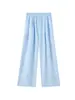 Pantalones Yamamoto de Seda Hielo de Color Sólido para Mujer, Pantalones de Verano Adelgazantes y que Aumentan la Altura con Protección UV, Pantalones Rectos Versátiles Casuales Sueltos