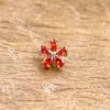 Brinco de flor em liga de titânio F136 com zircônia 5A G23 titânio rosca interna zircônia piercing labial piercing lingual joia para perfuração cabeça