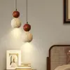 Estilo de canción estética bambú-junta mármol natural candelabro de comedor, mesa de comedor, barra de bar, sala de té Zen, estudio, lámpara de oficina larga