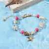 Pulseira da Moda de Comércio Exterior de Concha, Contas de Arroz, Turquesa, Praia, Pingente de Estrela do Mar, Concha, Cristal