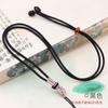 Wenwan pingente de cordão com ágata Jade Buda jóias corda de corda de colar ajustável de tecido masculino e feminino corda atacado