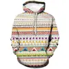 Sudadera con capucha de moda estampada digitalmente para hombre, estilo retro étnico, venta cruzada Europa-América, dropshipping de AliExpress