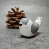 Mini Adornos de Tallado en Madera de Pájaro Perla, Pájaros Tallados en Madera Maciza Hechos Completamente a Mano, Decoración de Escritorio, Pequeños Regalos y Manualidades