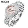 Marca Mokago Exportación Nuevo Reloj de Cuarzo Aliento de Bebé Seis Manecillas Calendario Simple Reloj para Mujer Escala Romana Resistente al Agua Reloj para Mujer