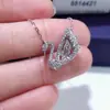 Shijia Réplica 1:1 Colar de Cisne Coração Pulsante para Mulheres Corrente de Clavícula Cisne Dinâmico Swarovski para Mulheres Fabricante Dropshipping