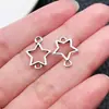 Conector transfronterizo de plantas y animales, hueco geométrico, mariposa, hoja, copo de nieve, flor de palma, accesorios de joyería