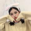 Banda para el Cabello para Lavar la Cara para Mujer Famosa en Internet Simple Corea del Sur Tocado Maquillaje Aplicar Mascarilla Cabello Recogido Diadema de Astas Diadema Tocado