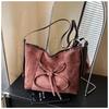 Bolsa Frosted Retro Transfronteriza para Mujer de Gran Capacidad 2025 Nuevo Otoño e Invierno Versátil Bolso Cruzado Casual Bolso Tote con Textura