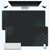 Alfombrilla de Ratón Geométrica de Panal Base Negra Color de Contraste Hexagonal Alfombrilla de Escritorio Goma Antideslizante Borde Bloqueado de Precisión Alfombrilla de Ratón
