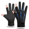 Guantes de otoño e invierno para hombre con dedos completos de imitación de agua y terciopelo cálidos para exteriores, fitness, equitación, pantalla táctil, montañismo