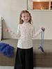 [Precio Fijo por Tiempo Limitado] Capa Base para Niñas Otoño e Invierno Color Sólido Infantil Camiseta Interior de Encaje para Bebé Manga Larga