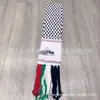 Lenço Estampado com Design de Bandeira Nacional, Versátil e Confortável, Adequado para Eventos, Casamentos, Envoltórios de Pescoço, Borlas Bordadas, Itens de Fã, Venda por Atacado Disponível