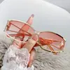 Novos Óculos de Sol Peça Única Estilo Europeu e Americano para Homens e Mulheres, Estilo Y2K Hot Girl da Moda, Armação Grande, Óculos de Sol que Afinam o Rosto