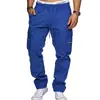 Calça de Trabalho Casual Esportiva Tapered Hip-Hop Masculina Tática de Estilo Europeu e Americano da Amazon, Solta, com Múltiplos Bolsos, Retrô