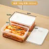 Caja Grande para Pepinillos de Cocina, Caja Sellada para Conservar la Frescura, Caja de Almacenamiento para Refrigerador de Grado Alimenticio, Caja para Platos Fríos con Tapa