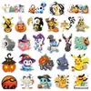 50 Pegatinas de Pokémon Disfrazados de Halloween Manual de Dibujos Animados de Halloween Pegatinas Impermeables para Fiesta