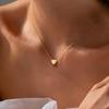 Colar Corrente Clavicular Pingente de Coração Amazon Transfronteiriço Simples Amor Colar Joia Versátil de Luxo Leve Colar Mulheres Atacado