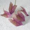 Planta verde de simulación, 5 hojas de taro de color con película de tenedor, planta verde nórdica, decoración de jardín, boda, hogar, paisajismo, planta de pared, venta al por mayor
