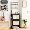 Gabinete de Zapatos Ultradelgado para Entrada, Almacenamiento Integrado y Diseño de Ganchos, Gabinete Vertical con Puertas abatibles, Zapatero de Piso para Pasillo del Hogar, ¡Wow!