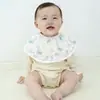 Babero de Gasa Giratorio 360 Grados Toalla para Regurgitación de Bebé Toalla para Saliva de Recién Nacido Bufanda para el Cuello de Gasa Fibra de Bambú Absorbente