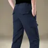 Pantalones de Secado Rápido para Hombre Primavera y Verano Delgados Casuales Sueltos para Hombre Exteriores Multibolsillos Cargo Pantalones Deportivos de Senderismo para Hombre
