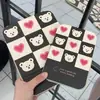 Espejo pequeño plegable con diseño de chica estilo Ins, espejo de maquillaje para dormitorio de estudiantes, espejo de tocador portátil de escritorio.