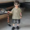 Conjunto de Verano para Niños 2026 Estilo Nuevo Conjunto de Dos Piezas de Camiseta de Manga Corta y Shorts de Verano Ropa Moderna y Elegante para Bebé Niño