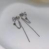 Pendientes de clip para hueso de la oreja sin agujero, de borla de mariposa exquisita dulce a la moda, son pendientes elegantes de alta gama de lujo ligero para mujer