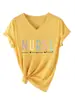Cuidado de Enfermería Inspirar Amazon Wish Sitio Independiente Casual Versátil Camiseta de Manga Corta con Cuello en V para Mujer Exportación