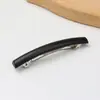Pinza para el Cabello de Primavera Mate Simple y Elegante para Mujer, Pinza Cuadrada de Acero con Resorte de Color Sólido para Peinados Semirecogidos