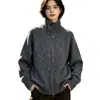 Nuevo estilo de abrigo suéter con cuello alto y doble cremallera para mujer, de comercio electrónico transfronterizo ruso, con corte relajado, estilo holgado y cárdigan de punto grueso