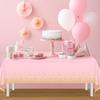 Copos de Papel Descartáveis com Estampagem a Quente Rosa de Bolinhas para Europa e América, Pratos de Papel, Guardanapos, Conjunto de Decoração para Festa de Aniversário Temática