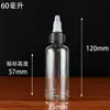 Botella de Plástico Transparente Pet con Punta Transparente para Pintura, Loción, Botella Exprimidora de Boca Pequeña para Dispensar Líquidos 30/60/150ml