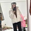 Jaqueta de Algodão Estilo Coreano Preguiçoso com Gola Alta para Mulheres no Outono e Inverno Forrada com Lã Heattech e Versátil Marca da Moda Casual Solta Jaqueta Pão